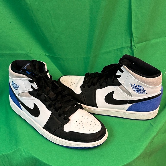 Jordan Other - Jordan Ones Black, White, and Blue Sneakers